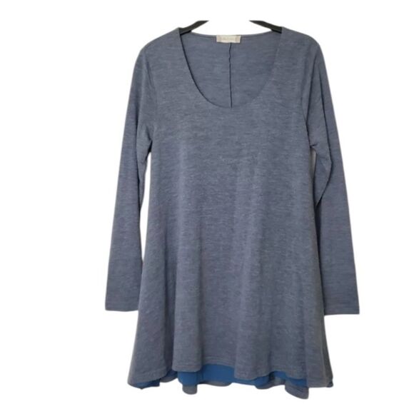 Altar'd State Sweater Dress Womens Size XS Gray Long Sleeve Knit Layered - Picture 1 of 4